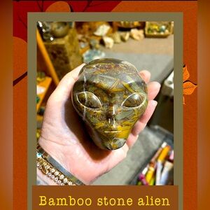 New amazing Bamboo stone carved Alien